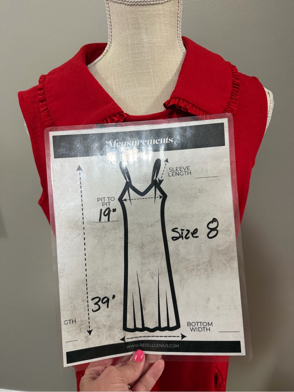 Nanette Lepore Red Sleeveless Ruffle-Trim Dress - Picture 9 of 9